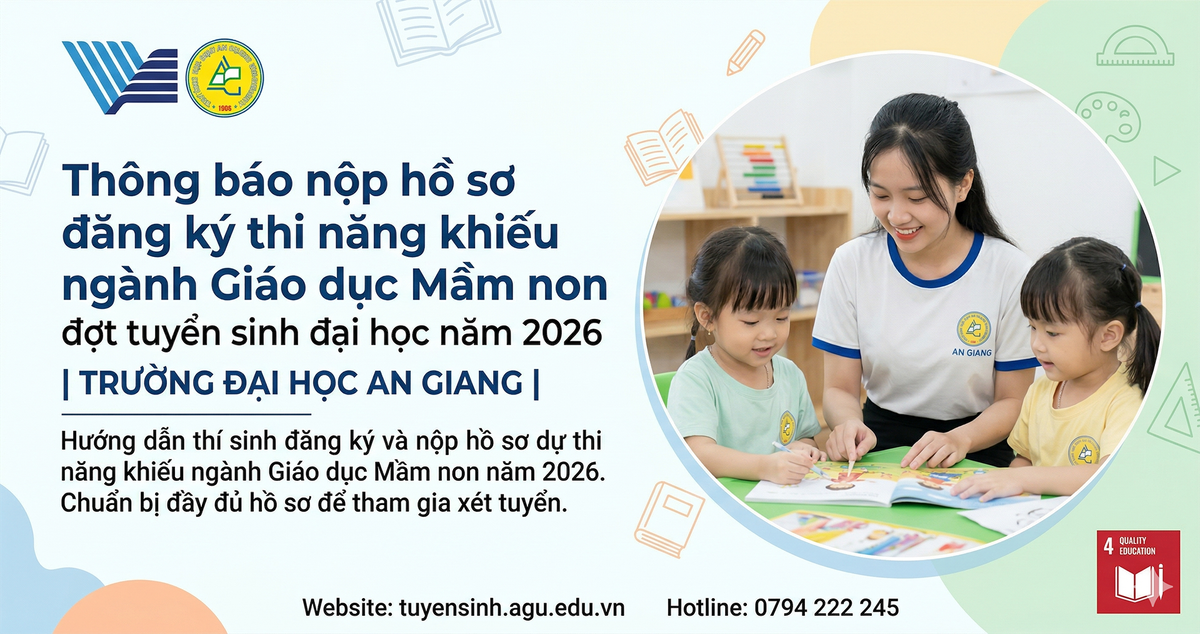 Thông báo về việc nộp hồ sơ đăng ký thi năng khiếu ngành Giáo dục Mầm non đợt tuyển sinh đại học năm 2026