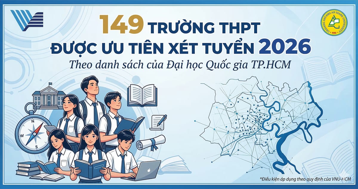 Danh sách 149 trường THPT được ĐHQG TPHCM ưu tiên xét tuyển năm 2026