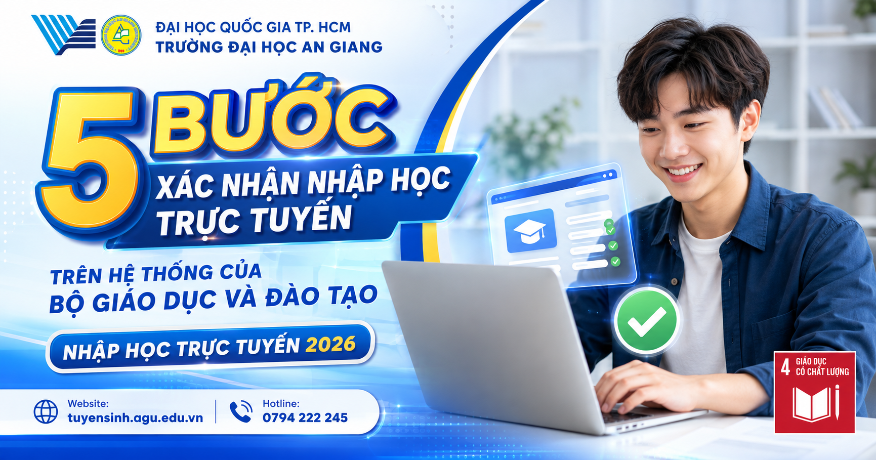 Hướng dẫn xác nhận nhập học trực tuyến trên hệ thống của Bộ Giáo dục và Đào tạo