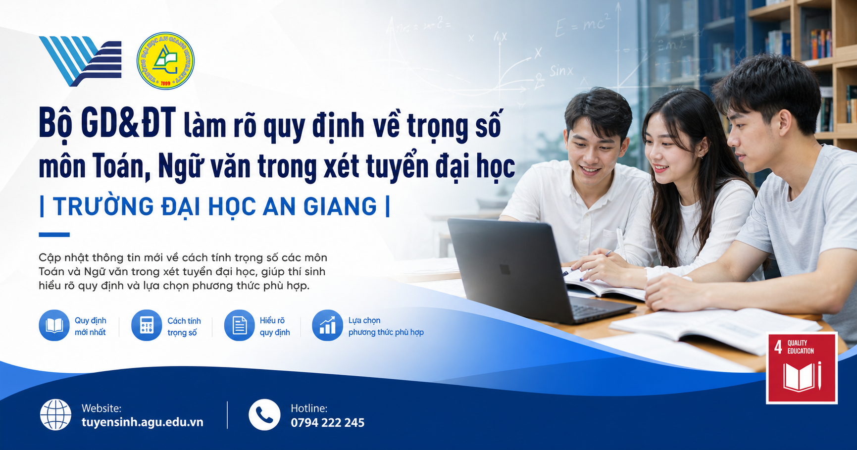 Bộ GD&ĐT làm rõ quy định về trọng số môn Toán, Ngữ văn trong xét tuyển đại học