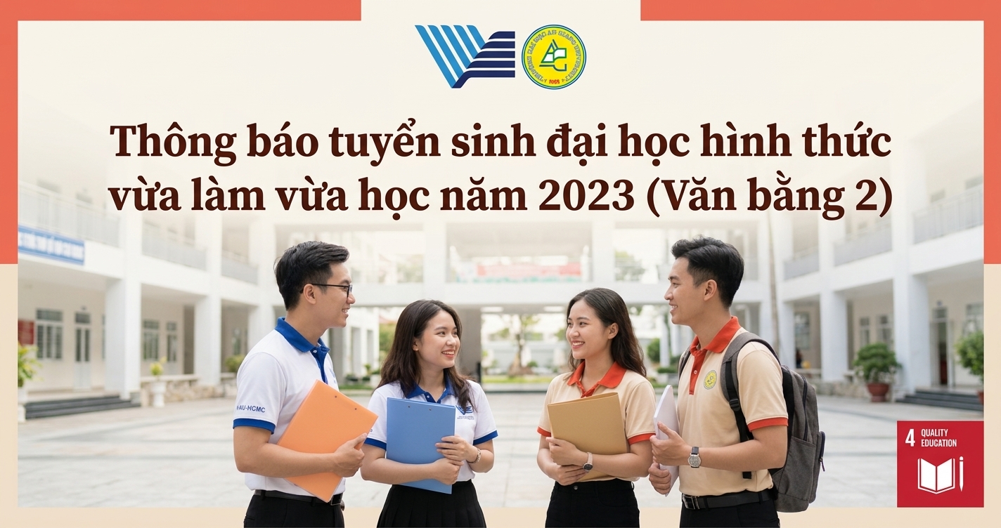 Thông báo tuyển sinh đại học hình thức vừa làm vừa học năm 2023 (Văn bằng 2)